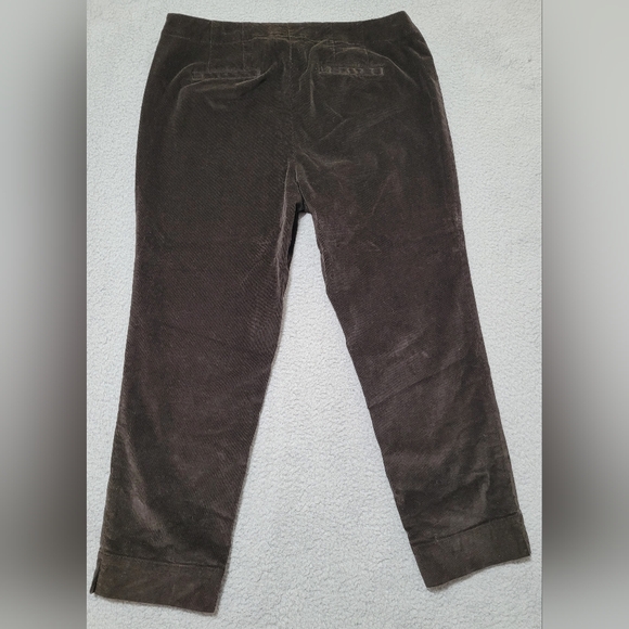 Corduroy J Jill Brown Pants with Side Zipper 14 Petite - Picture 2 of 13